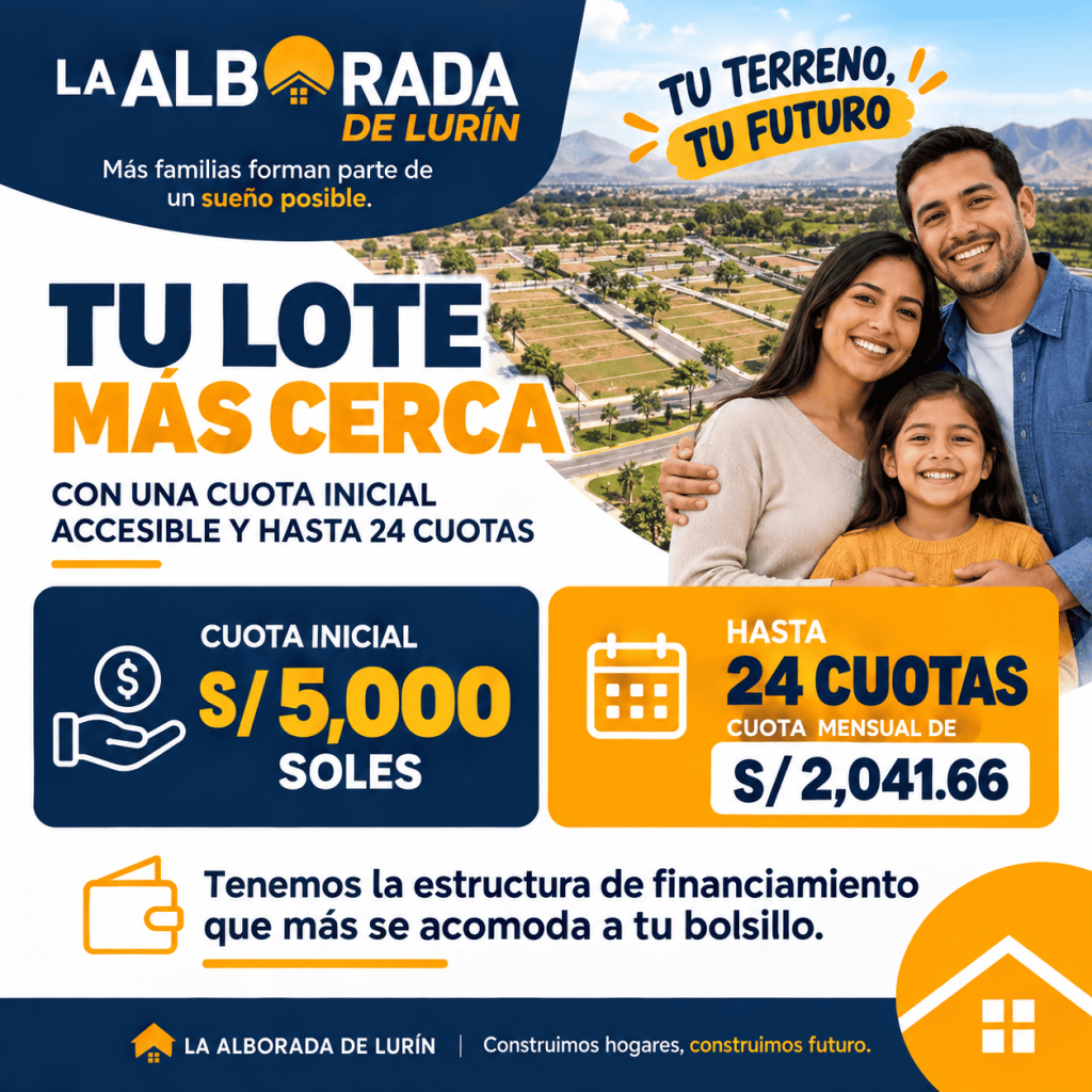 Precio de lotes en La Alborada de Lurin
