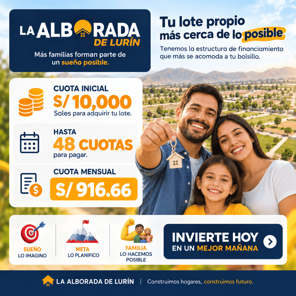 Precio de lotes en La Alborada de Lurin